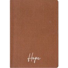 Kum Yayınevi Hope Defter - Keten Sert Kapak - Çizgili 192 Sayfa – 15X21,3CM - Kahve
