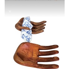 Ahfa Natural Craft El Yapımı Ahşap El Şeklinde Peçetelik Dekoratif Sunumluk