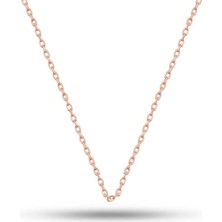 Inure Jewelry Gümüş Rose 0.30 Mikron 50 cm Forse Kadın Zincir