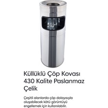 Onno-Küllüklüçöp Kovası 430 Kalite Paslanmaz Çelik