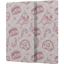 Decovetro Cam Kahve Sofra Sunum Tablası 2'li Set Love Serisi Sugar Desenli 30 x 15 cm