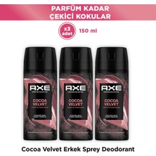 Axe Premium Collection Erkek Spray Deodorant Cocoa Velvet 150 ml X3