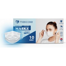 Medcore 4 Katlı Meldblown Telli Ultrasonik Lastikli Bakteriyel Filtreli 10'lu Cerrahi Maske (5 Kutu)