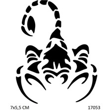 Airbrush Tattoo Akrep Kurukafa Yapışkanlı Stencil Süsleme ve Boyama Kalıbı