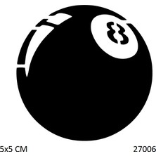 Airbrush Tattoo Bilardo Topu Yapışkanlı Stencil Süsleme ve Boyama Kalıbı