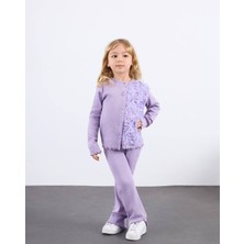 Miniko Kids Kız Çocuk Bayramlık Çiçek Detaylı Kaşkorse Taytlı Takım