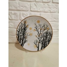 Konyax Pasta Tabağı Set 6 Kişilik Sarı Kar