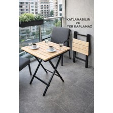 Ecowood Katlanır Masa | Balkon Bahçe Kamp
