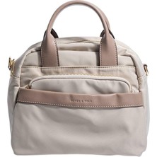 Silver & Polo Silver Polo Bej - Kum Saten Kadın El Çantası SP1216
