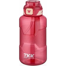 Hype Store Tkk 1500ML Pipetli/pipetsiz Kullanıma Uygun Taşıma Askılı Sports Su Matarası (Pembe)