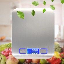 Shoplet Buğz Pratik Tf 1002 Hassas Ölçümlü  Maksimum 5 kg Kapasiteli LED Ekran Platin Dijital Mutfak Tartısı