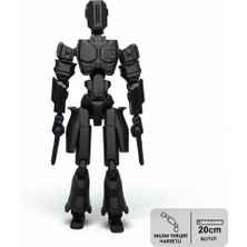 Nbshop Öncü DUMMY13 Aksiyon Figür Robot - Tüm Eklemleri Hareketli - 20CM - Siyah