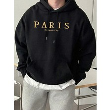 Paris Romantik Şehir Baskılı Erkek Rahat Günlük Sweatshirtler Spor Yumuşak Kapüşonlu Üstler S