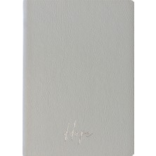 Kum Yayınevi Hope Defter - Dokulu Thermo Sert Kapak - Çizgisiz 192 Sayfa – 15X21,3CM - Beyaz