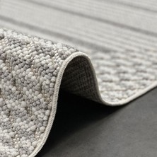 Woolen Halı Woolen Disney Anti Alerjik Bukle Halı 8007 Gri