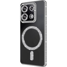 Olinea Newface Redmi Note 13 4g Joke Simli Magneticsafe Kılıf - Gümüş