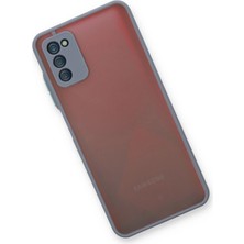 Olinea Newface Galaxy A03S Kılıf Montreal Silikon Kapak - Gri