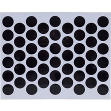Kitchen Design Lab Parlak Siyah Mobilya Vida Başlığı Kapatma Tıpası, Mobilya Tapası 1,4 Cm, 50 Adet