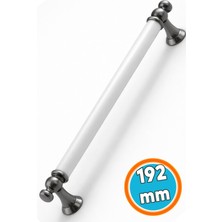 Nzb Mobilya Mutfak Kulp Çekmece Dolap Kulplar Kulpu Kulbu Gerçek Porselen Beyaz Füme 192 mm