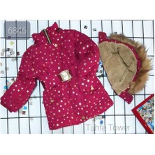 Yıldızlı Kürklü Pembe Kız Mont Kaban Tuhfetower