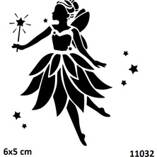 Airbrush Tattoo Iyilik Perisi Melek Yapışkanlı Stencil Süsleme ve Boyama Kalıbı