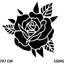 Airbrush Tattoo El Üstü Gül Stencil Süsleme ve Boyama Kalıbı