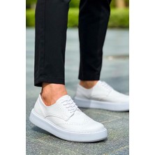 Zapatos CH149 Changer Over Erkek Günlük Bağcıklı Cilt Klasik Ayakkabı Cbt - Beyaz