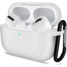Gpack Airpods Pro 3 Uyumlu Kılıf Mat Kancalı Silikon SF13 Beyaz