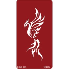 Airbrush Tattoo Anka Kuşu Stencil Süsleme ve Boyama Kalıbı