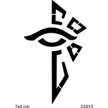 Airbrush Tattoo Tribal Göz Yapışkanlı Stencil Süsleme ve Boyama Kalıbı