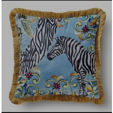 Zepce Design Zebra Desenli Dekoratif Yastık