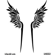 Airbrush Tattoo Tribal Kanat Yapışkanlı Stencil Süsleme ve Boyama Kalıbı