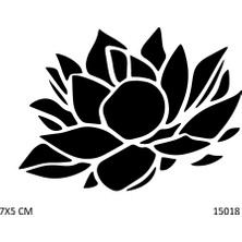 Airbrush Tattoo Lotus Çiçeği Yapışkanlı Stencil Süsleme ve Boyama Kalıbı