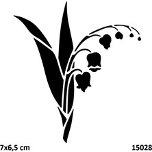 Airbrush Tattoo Solmuş Çiçek Yapışkanlı Stencil Süsleme ve Boyama Kalıbı