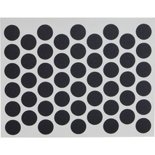 Kitchen Design Lab Siyah Mobilya Vida Başlığı Kapatma Tıpası, Mobilya Tapası 1,4 Cm, 50 Adet