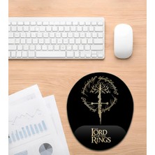 Hamiki Lotr Yüzüklerin Efendisi Bilek Destekli Mouse Pad Ergonomik Kaymaz Taban Mousepad Fare Altlığı Siyah