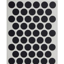 Kitchen Design Lab Lake Siyah Mobilya Vida Başlığı Kapatma Tıpası, Mobilya Tapası 1,4 Cm, 50 Adet