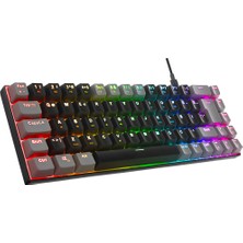 Kaia Life Acer Emachines, EAK68, Siyah/gri, USB Kablolu, Rgb Backlight, Red Mekanik Switch, Türkçe Q, 68 Tuşlu, Gaming Klavye