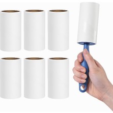 Hype Store Tüy Toplayıcı Set – 1 Sap + 6 Rulo – Toplam 360 Yaprak – Kedi Köpek Tüyü ve Toz Temizleyici – Giysi,