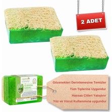Hype Store Doğal Kabak Lifli Aloe Vera Sabunu 120 gr x 2 Adet Tüm Cilt Tipleri Için B ve E Vitaminli
