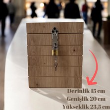 Ahşap Bahşiş Kutusu, Kilitli Tipbox, Sandık Tipi Dilek, Öneri Veya Şikayet Kutusu, Kumbara