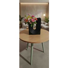 Siyah Mat Kıvrımlı U Model Dekoratif Vazo | Iskandinav Bohem Tarzı Çiçek Vazosu