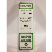 Evergreen 116 0,40*3,20*355 mm Köşeli Çubuk-10 Adet -Beyaz