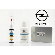 COLORGUARD Opel 20R Safir Siyahı Rötuş Seti - 2 si 1 Arada İğne ve Fırça Uçlu Şişe, Solüsyon ve Rötuş Çeliği