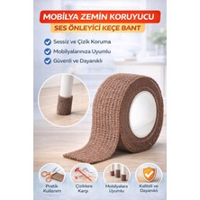 Ecuy Mobilya Zemin Koruyucu Keçe Bant Ses Önleyici Kaymaz Sandalye Ayağı Sessiz Koruma Aparatı