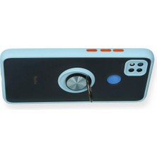 Starseven Newface Redmi 9c Kılıf Montreal Yüzüklü Silikon Kapak - Buz