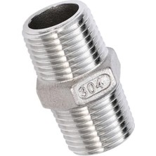 Paslanmaz Nipel | Hex Nipel 304 Kalite Krom Çelik | Erkek-Erkek Nipel