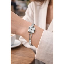 Boris Accessory Kadın Gümüş&gold Renk Kare Kasa Roma Rakamlı Bileklik Saat