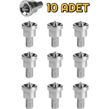 Depomega 10 Adet Alçıpan Vidalama Şapkalı Ph2 Bits Uç 25 mm Stoplamalı