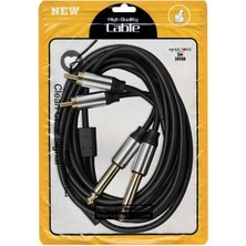 Magicvoice LD398 2x 6.3 mm Mono Erkek - 2x Rca Erkek 3 Metre Kablo